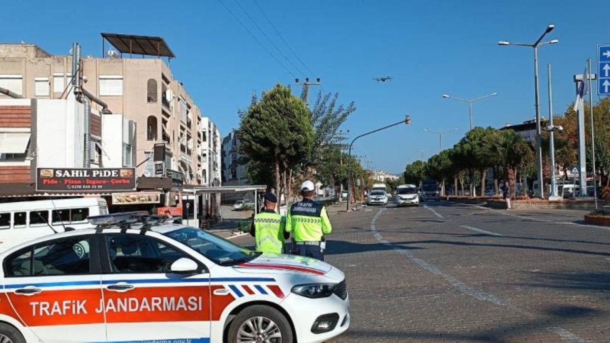 Aydın'da drone destekli trafik denetimi