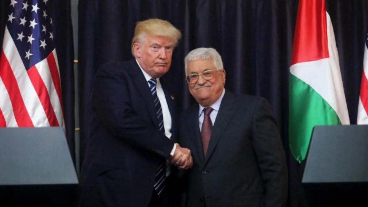 ABD’nin yeni Başkanı Trump, Filistin Devlet Başkanı Abbas ile görüştü