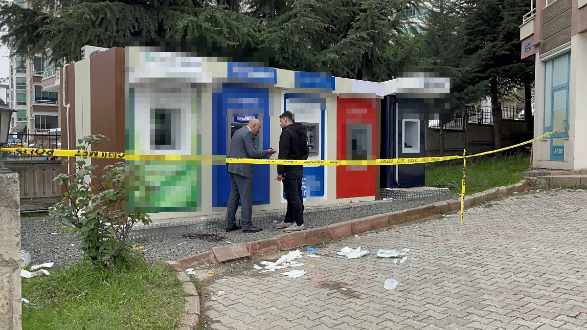 Samsun'da ATM'de boynundan vuruldu