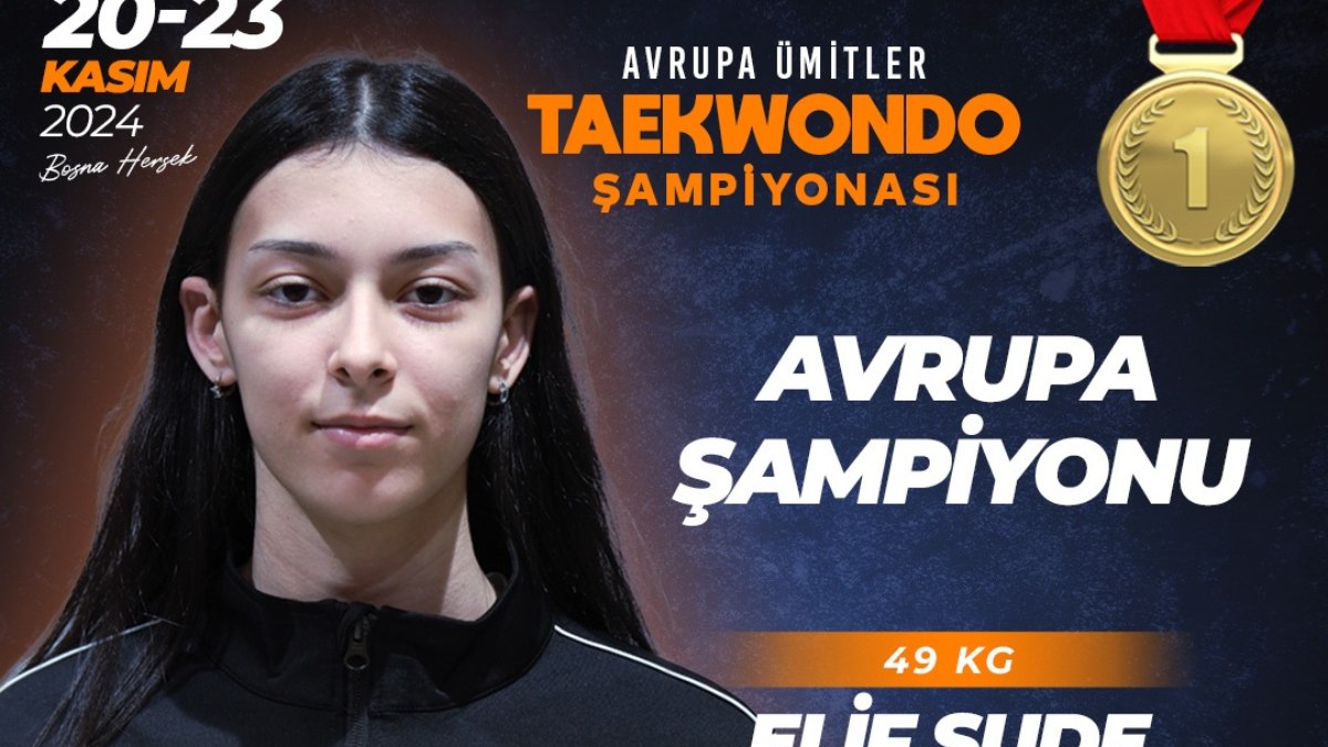 Milli sporcu Elif Sude Akgül, Avrupa şampiyonu