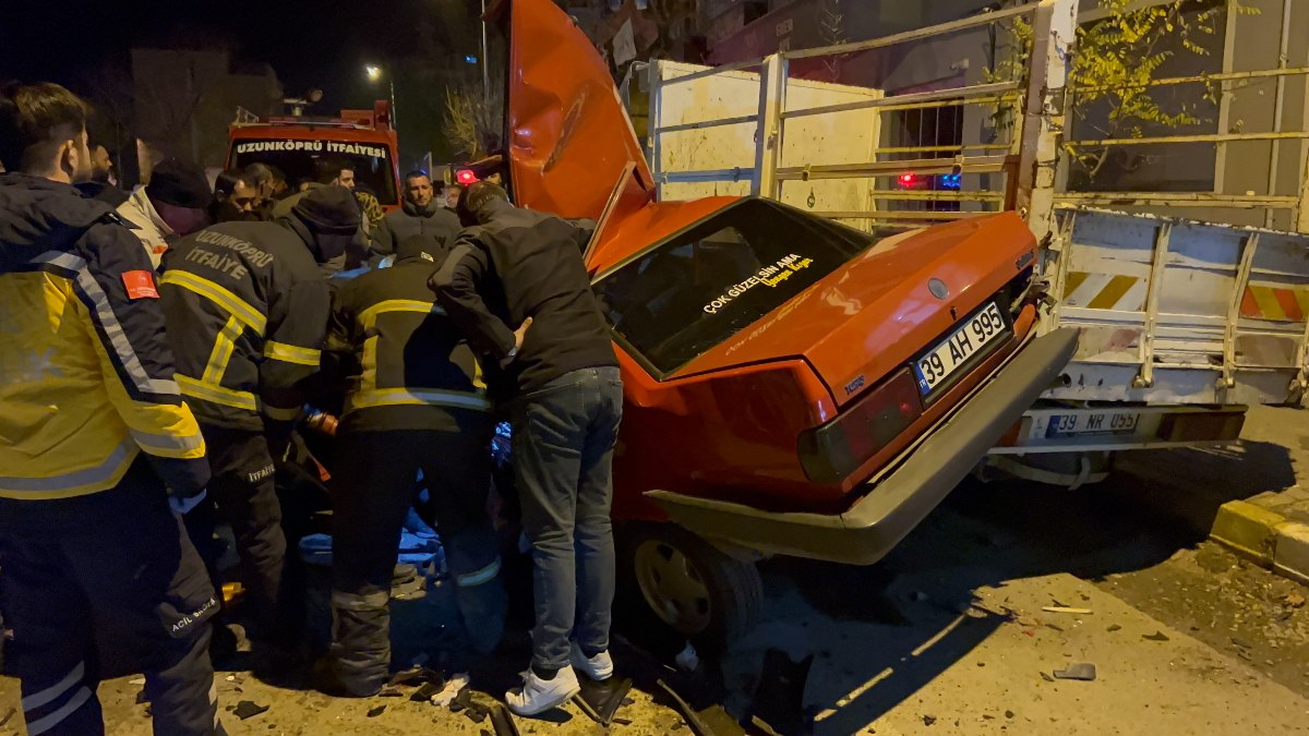 Edirne'de zincirleme trafik kazası: 1 yaralı