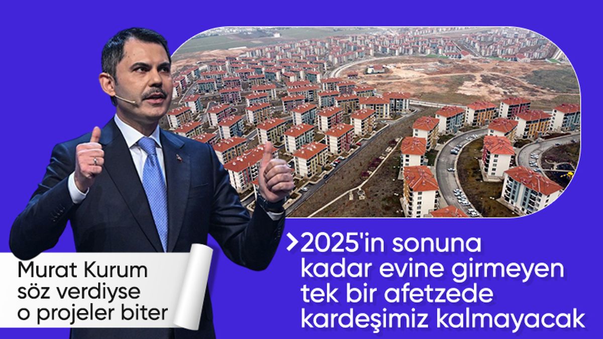 Murat Kurum: 2025’in sonunda evine girmeyen tek bir afetzede kalmayacak