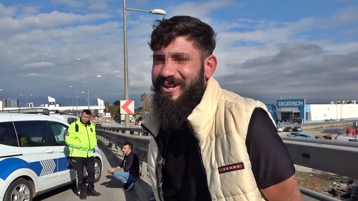 Antalya'da ehliyetsiz yakalanan genç: Ehliyetsiziz diye araba mı kullanmayalım
