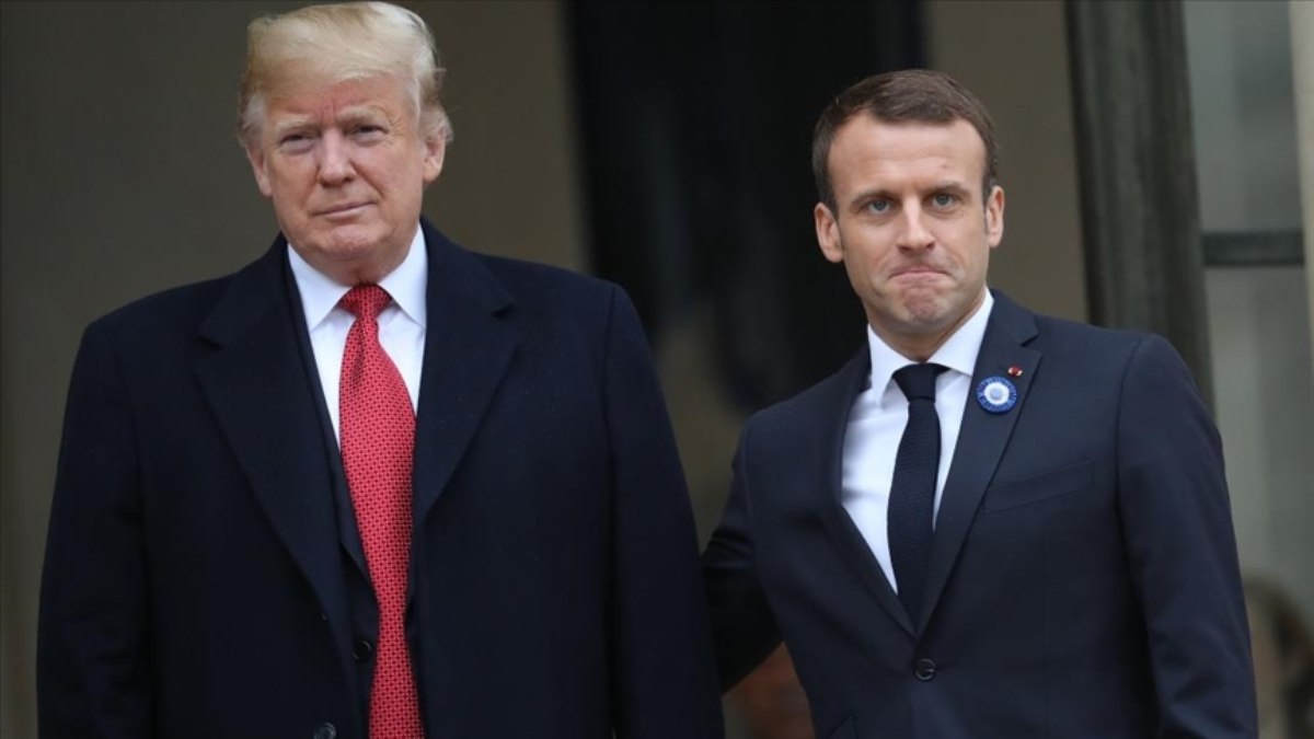 Emmanuel Macron, Donald Trump'ı Paris'te ağırladı