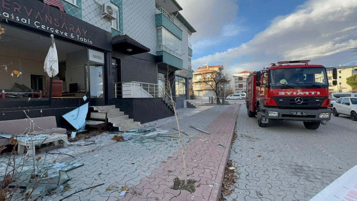 Konya'da sanat galerisinde doğal gaz patlaması: 1 yaralı