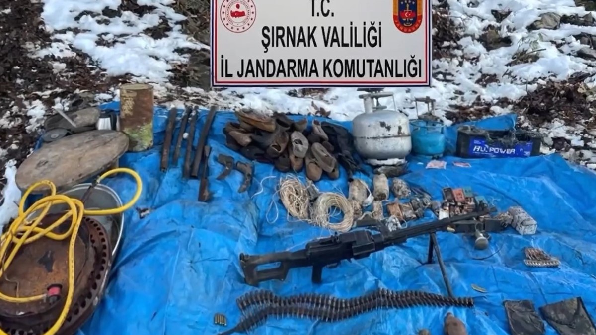 Şırnak Cudi Dağı'nda cephanelik ele geçirildi