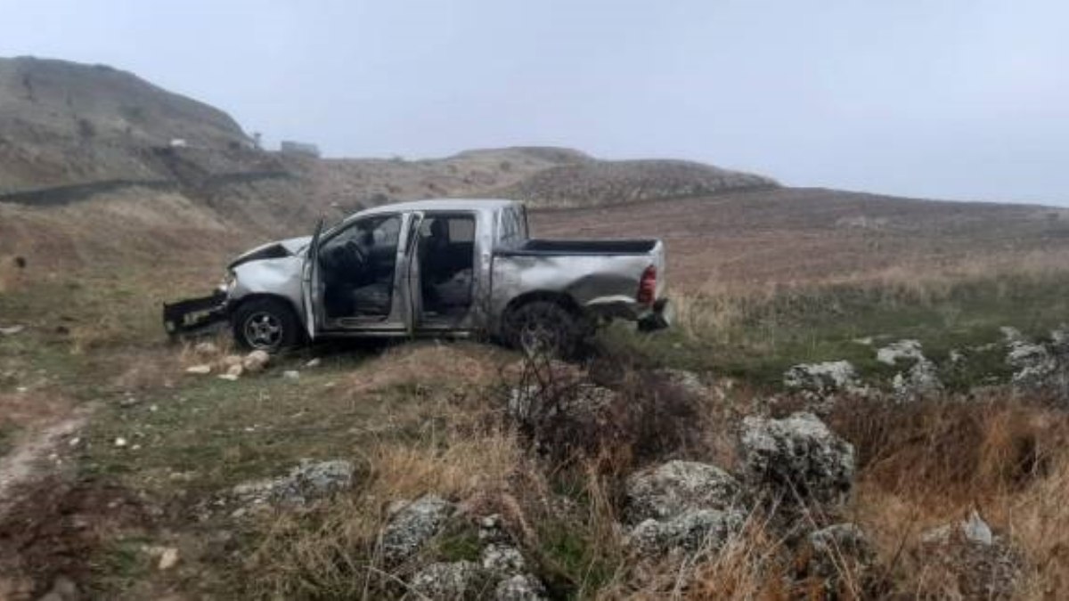 Şırnak'ta trafik kazası: Pikap şarampole yuvarlandı