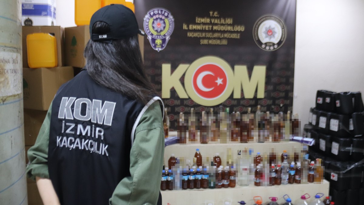 İzmir'de yılbaşı öncesi emniyetten 41 ayrı sahte alkol operasyonu