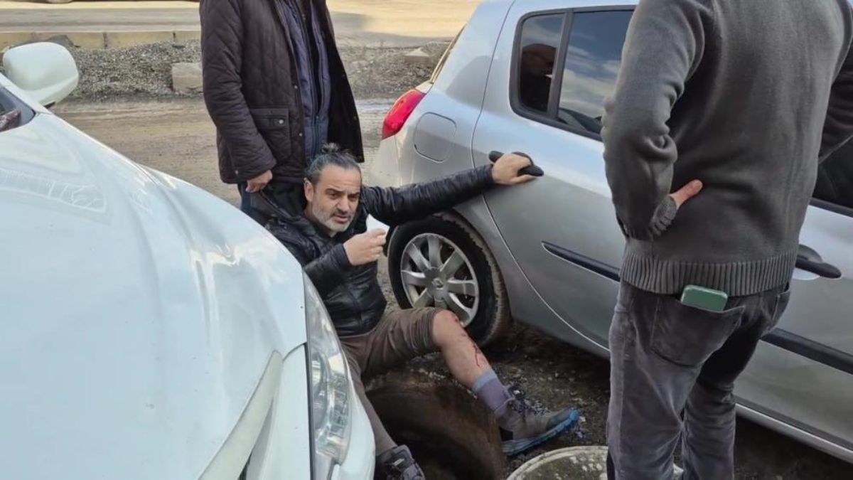 Hatay'da kanalizasyon çukuruna düştü: Çevredeki esnaf kurtardı