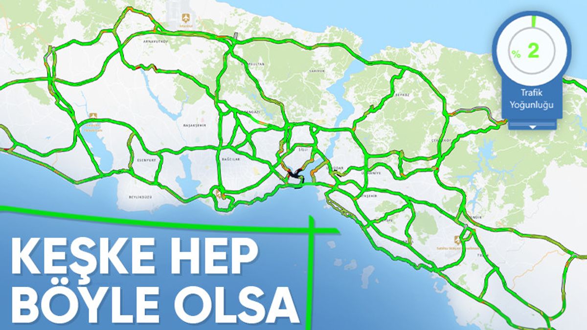 Yılın ilk gününde İstanbul’da yollar boş kaldı
