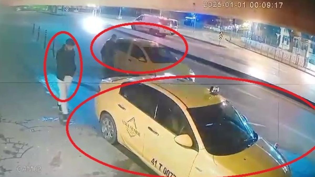 Kocaeli’de yılbaşı gecesi gasbettikleri taksiyle kaza yaptılar