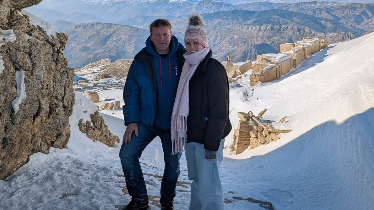 Adıyaman'da Nemrut, kışın yabancı turistlerin ilgisini çekiyor