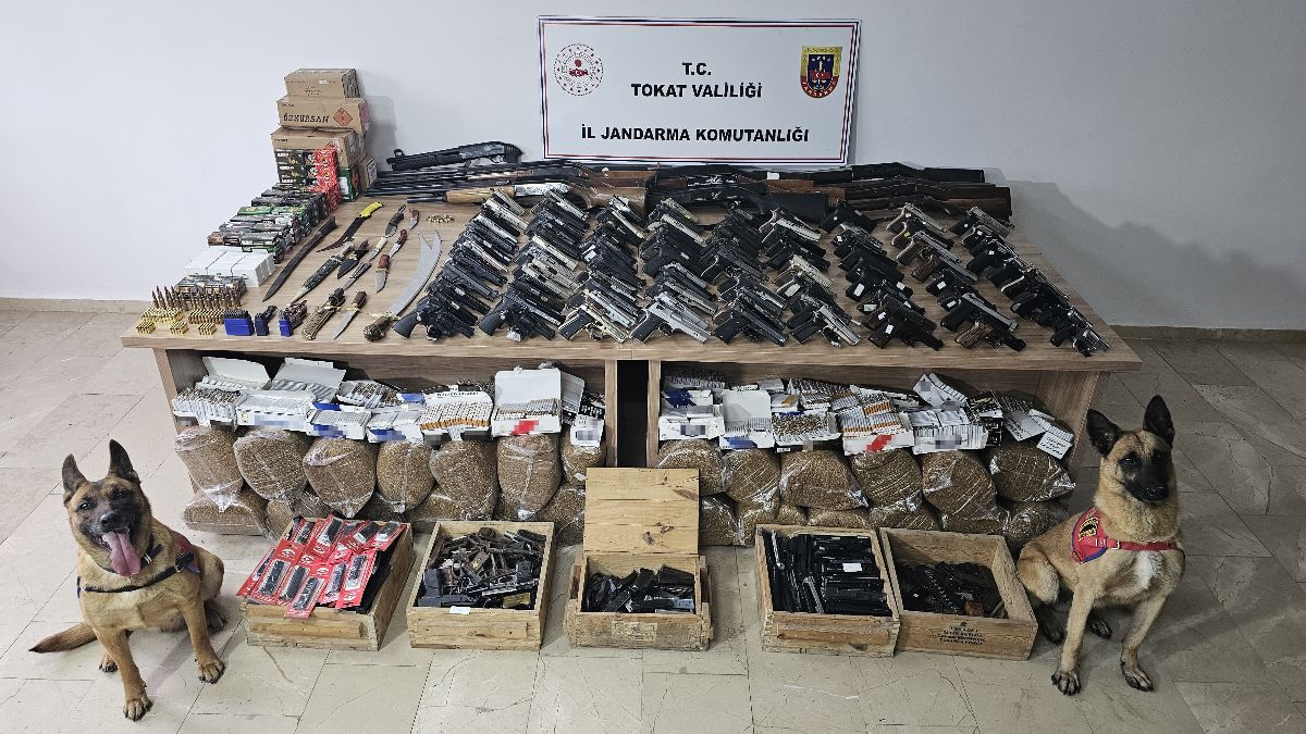 Tokat’ta jandarma ekiplerinden silah ve tütün kaçakçılarına operasyon
