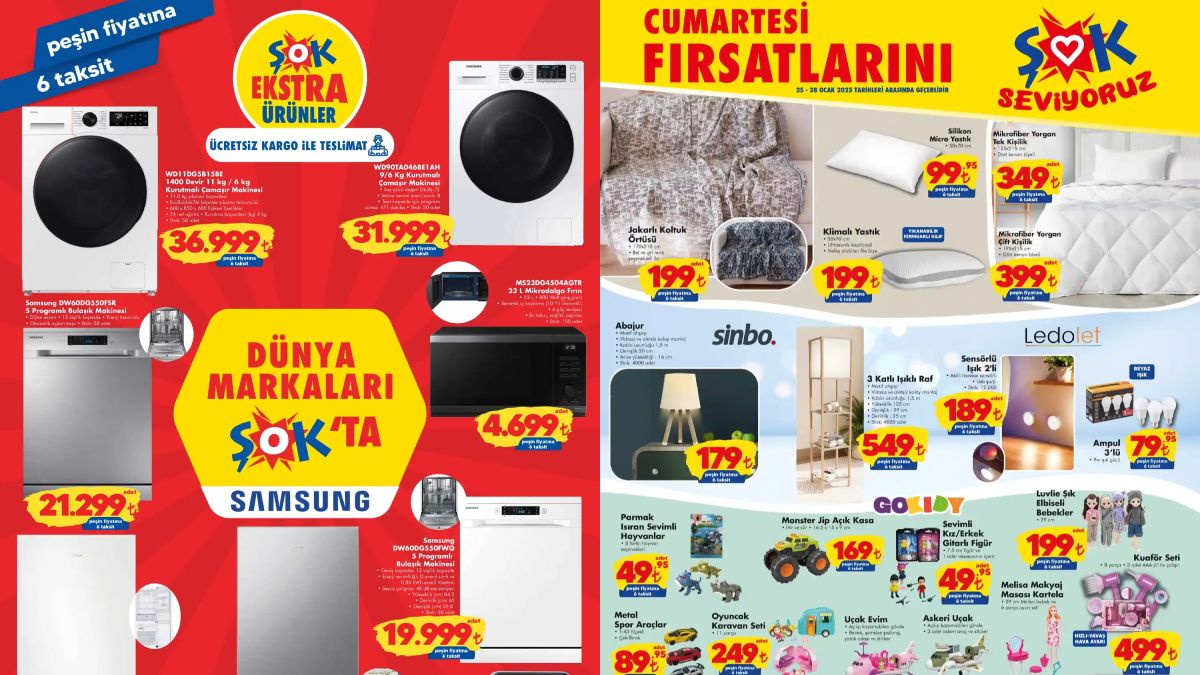 ŞOK’ klimalı yastık geliyor; ŞOK 25 Ocak aktüel ürünler…