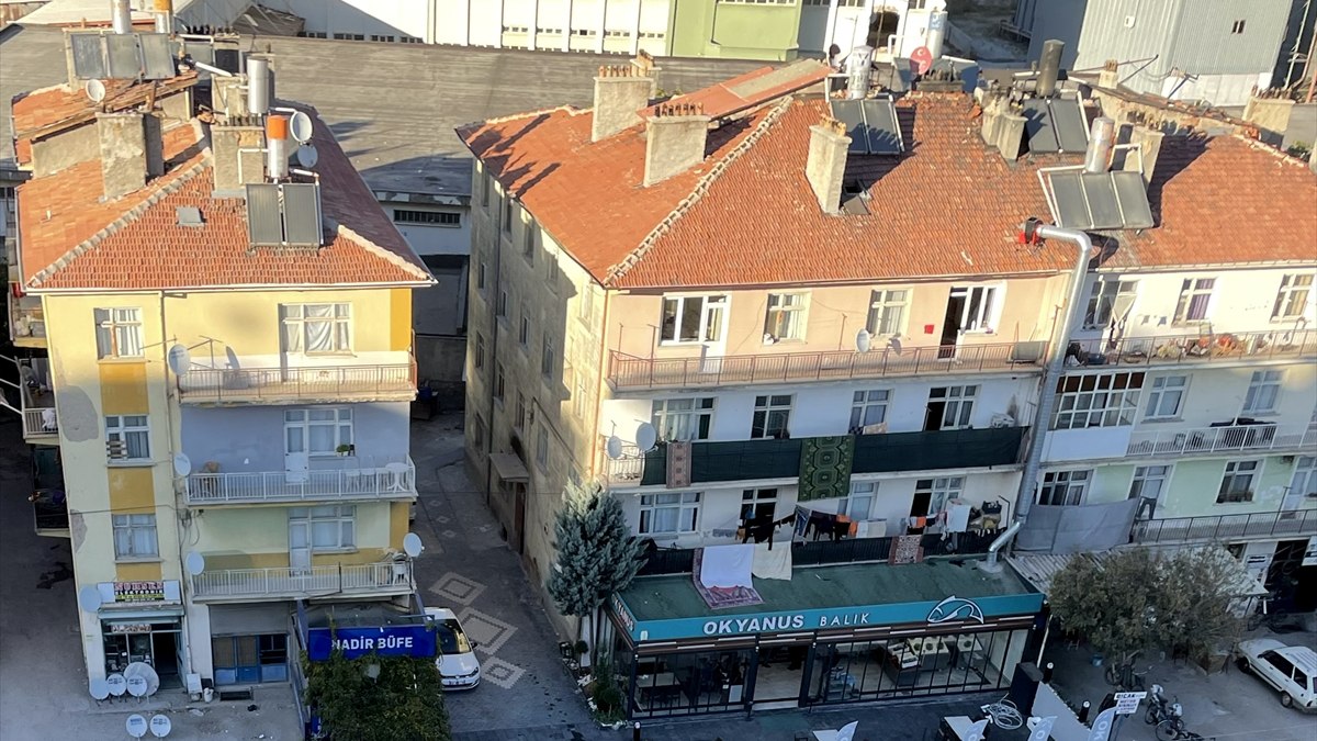Konya'da çöken 4 katlı binanın eski hali