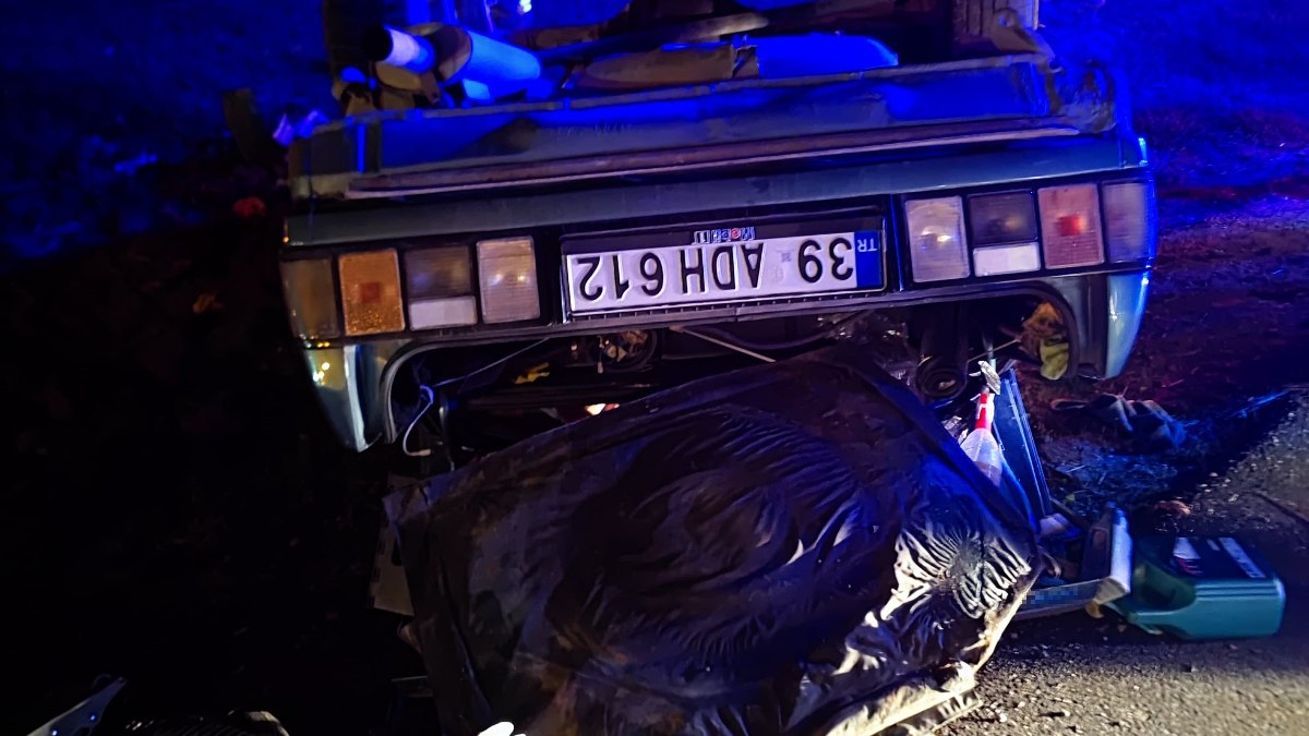 Kırklareli'nde otomobil şarampole devrildi