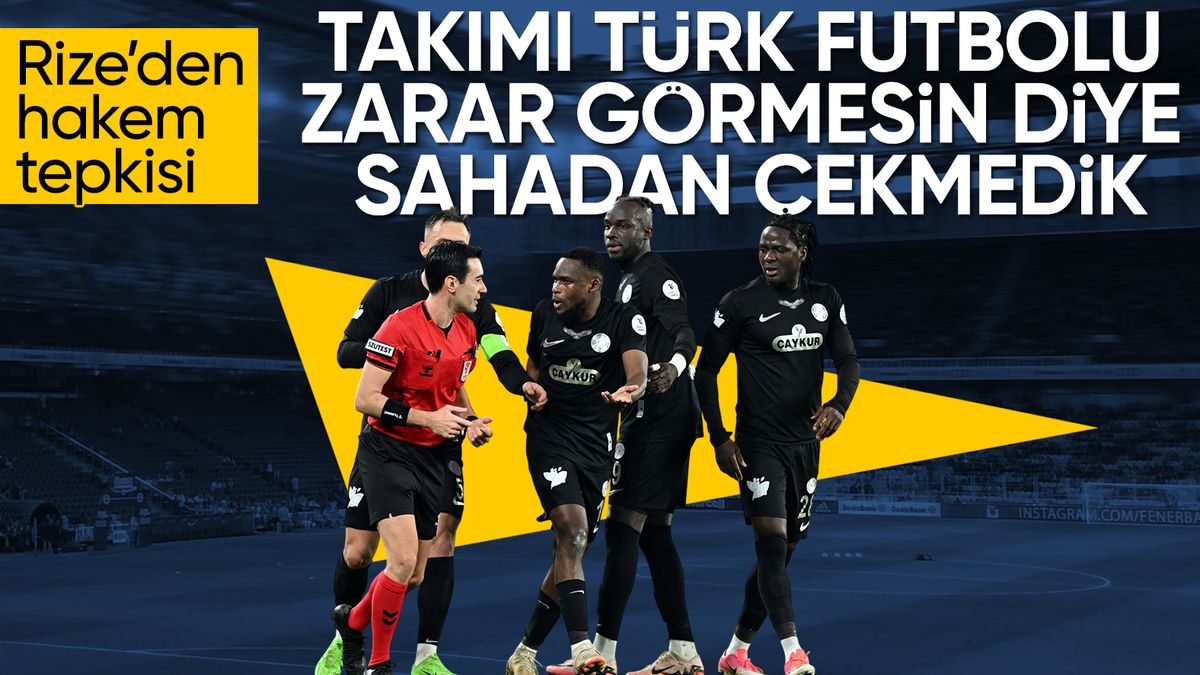 Rizespor’dan açıklama: Takımımızı sahadan çekmediysek Türk futbolu zarar görmesin diyedir