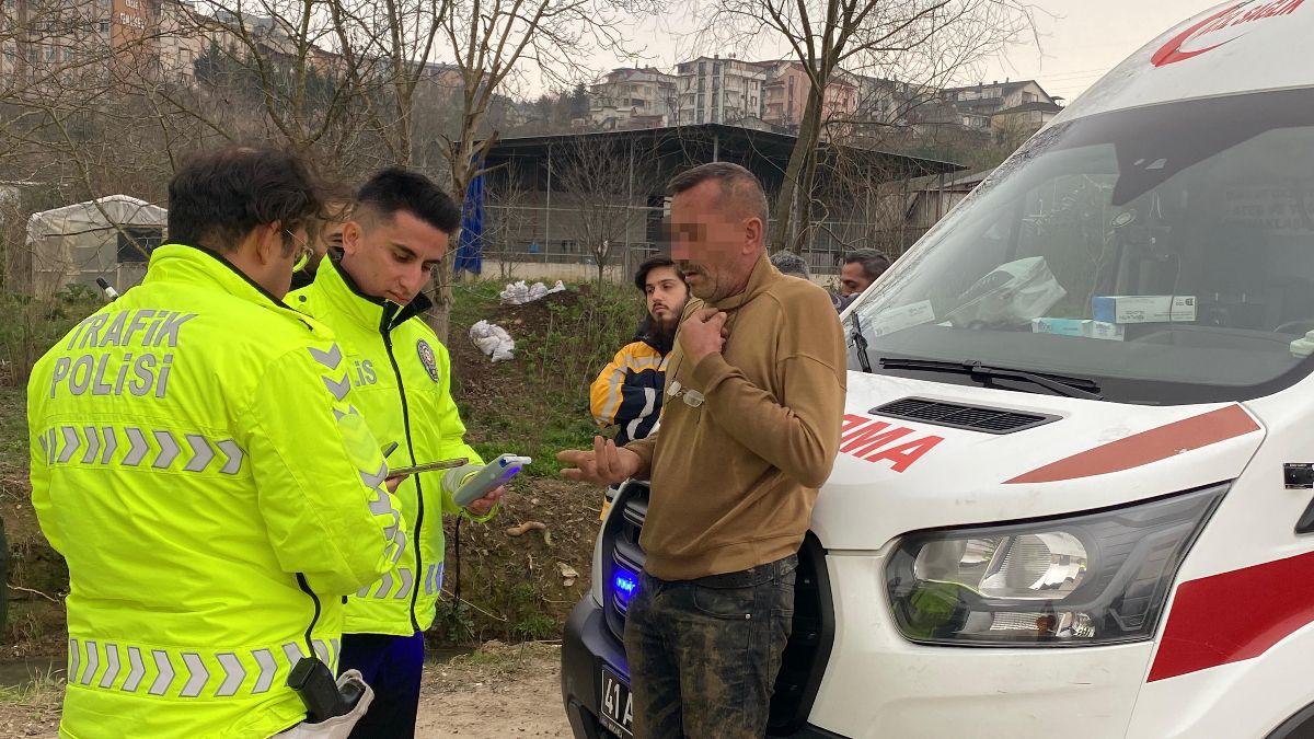 Kocaeli'de kaza yapan alkollü sürücü: Araç kendi kendine gitti