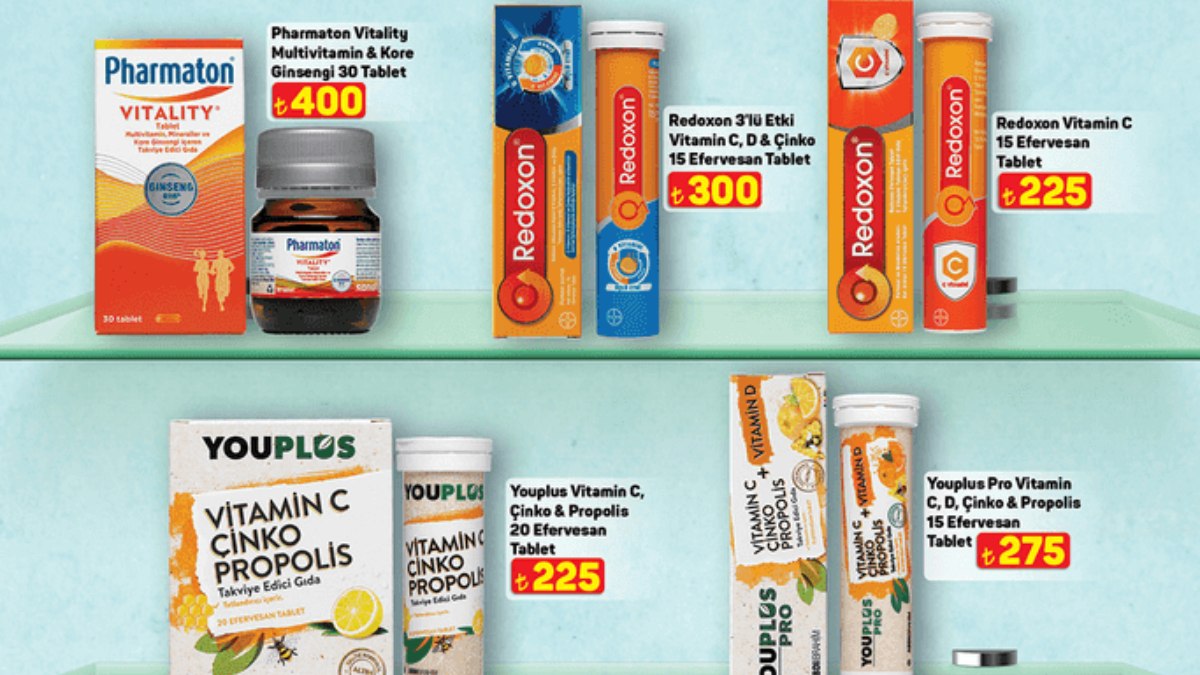 A101'de kış kampanyası! Pastil, C vitamini, Multivitamin geldi; İşte fiyatları...