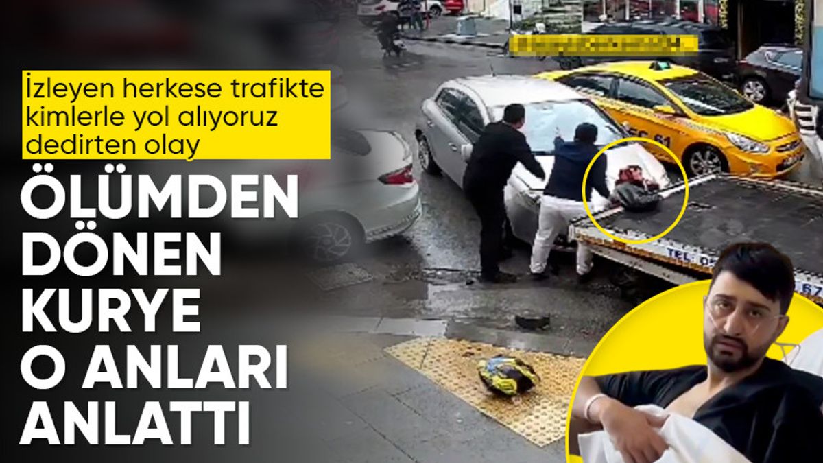 İstanbul’da ölümden dönen motokurye o anları anlattı