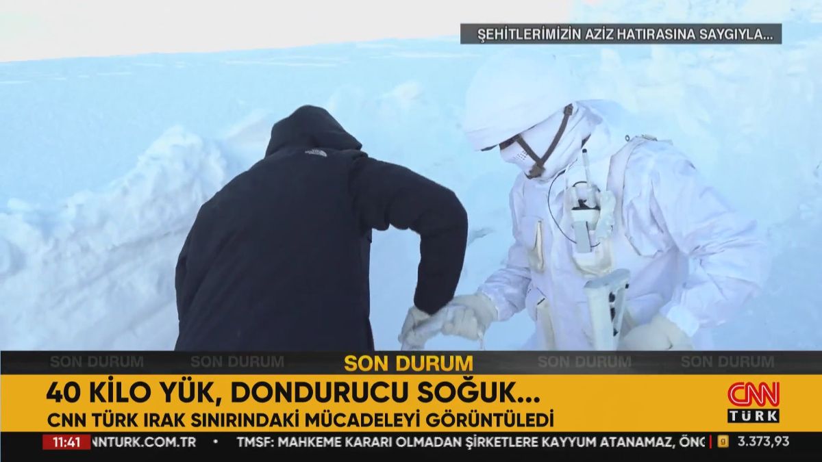 Mehmetçik'in zorlu kış şartları altındaki vatan mücadelesi görüntülendi