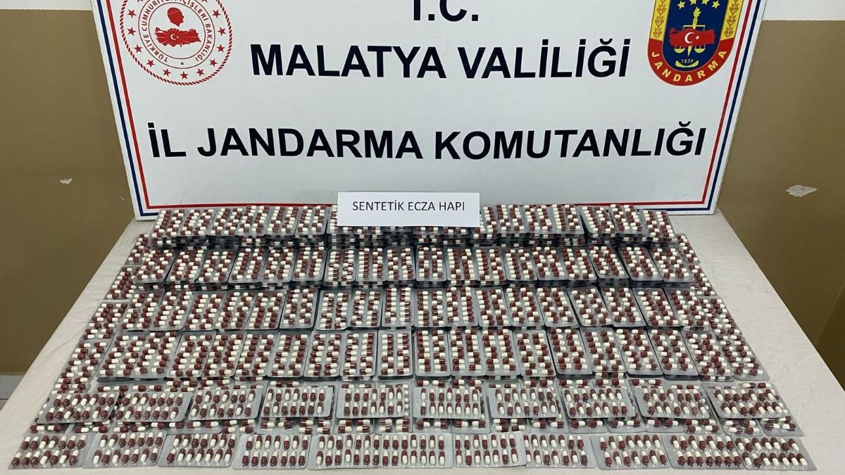 Malatya’da 5 bin 469 sentetik hap ele geçirildi