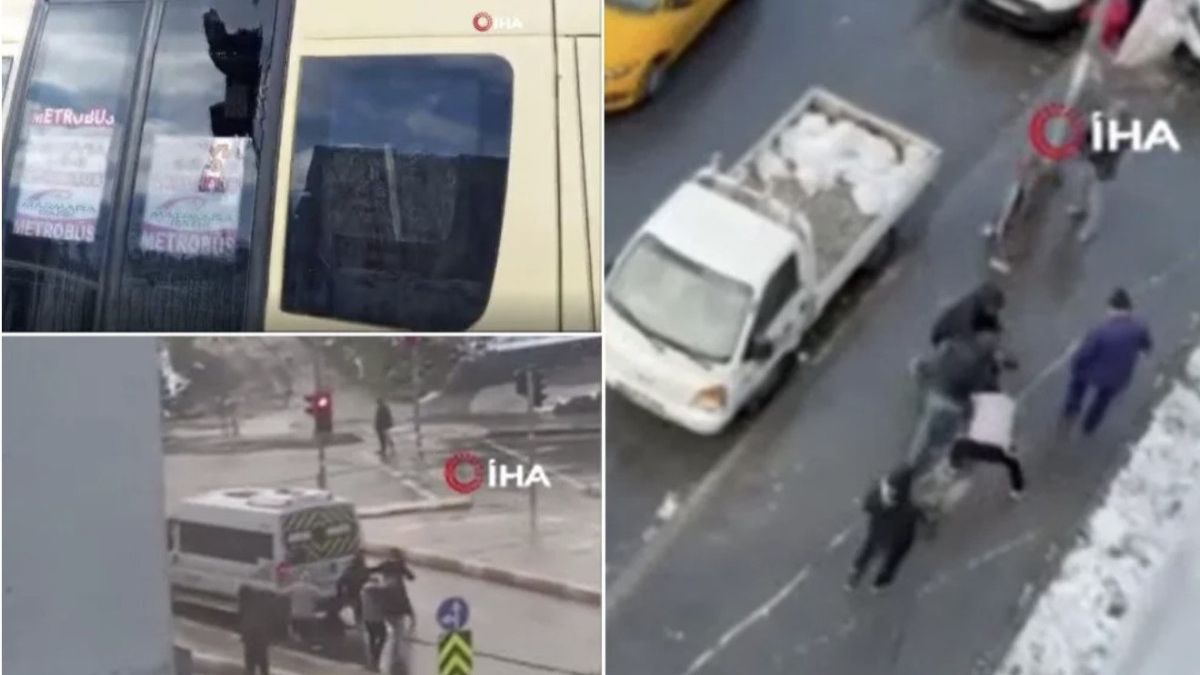Esenyurt'ta kar topu eğlencesi kötü bitti: Kameralara yansıdı
