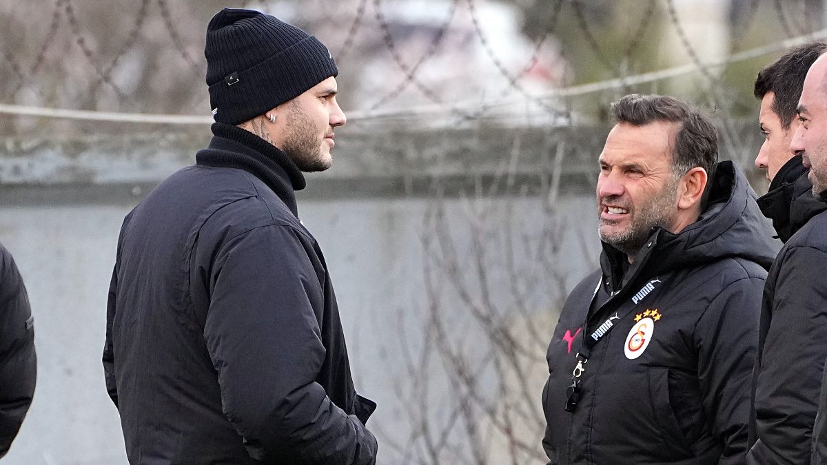 Mauro Icardi, Galatasaray antrenmanını takip etti