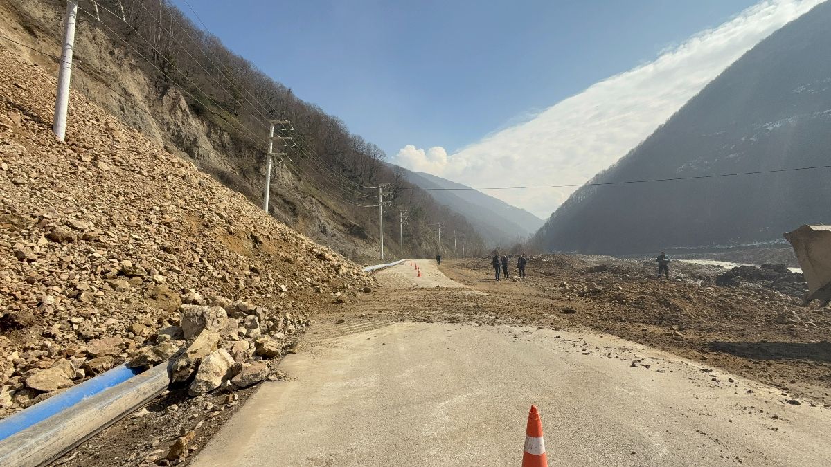 Düzce’de heyelan meydana geldi