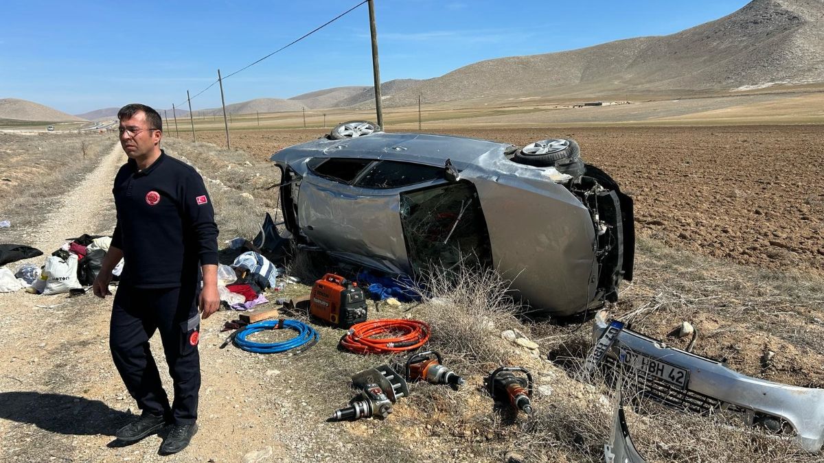 Karaman'da yaşlı çifti trafik kazası ayırdı
