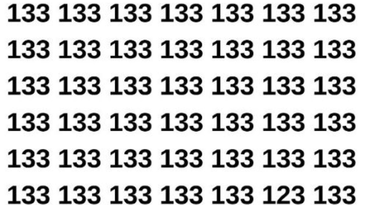 5 saniyelik IQ testi: 133’lerin arasındaki 123 sayısını bulan, 130 IQ’lu çıkıyor