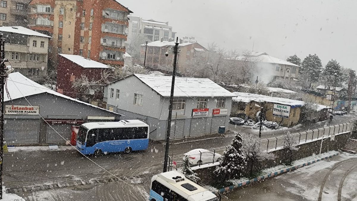 Hakkari'de kar yağışı etkisini sürdürüyor