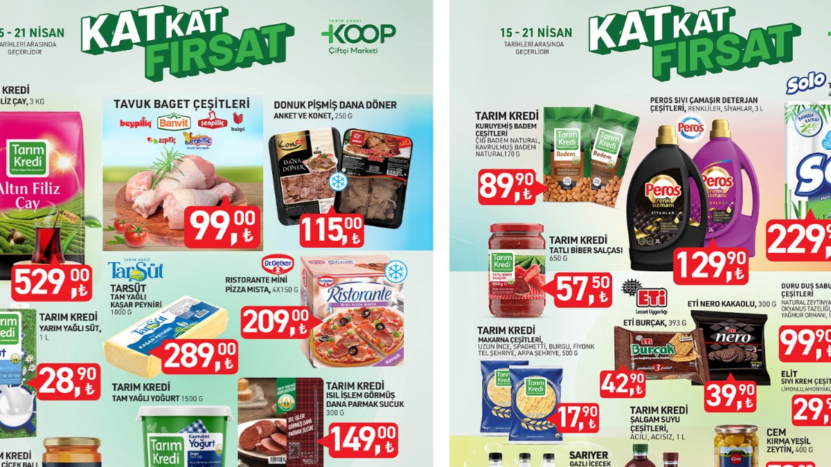 Tarım Kredi'de nisan coşkusu: Fiyatlar bir bir indi! İşte 15-21 Nisan fırsatları...