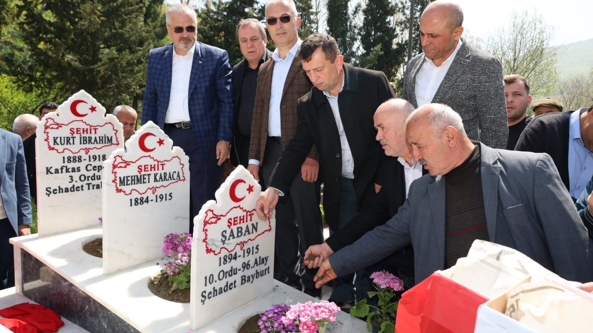 Samsun'da 3 şehit için 110 yıl sonra anma programı düzenlendi