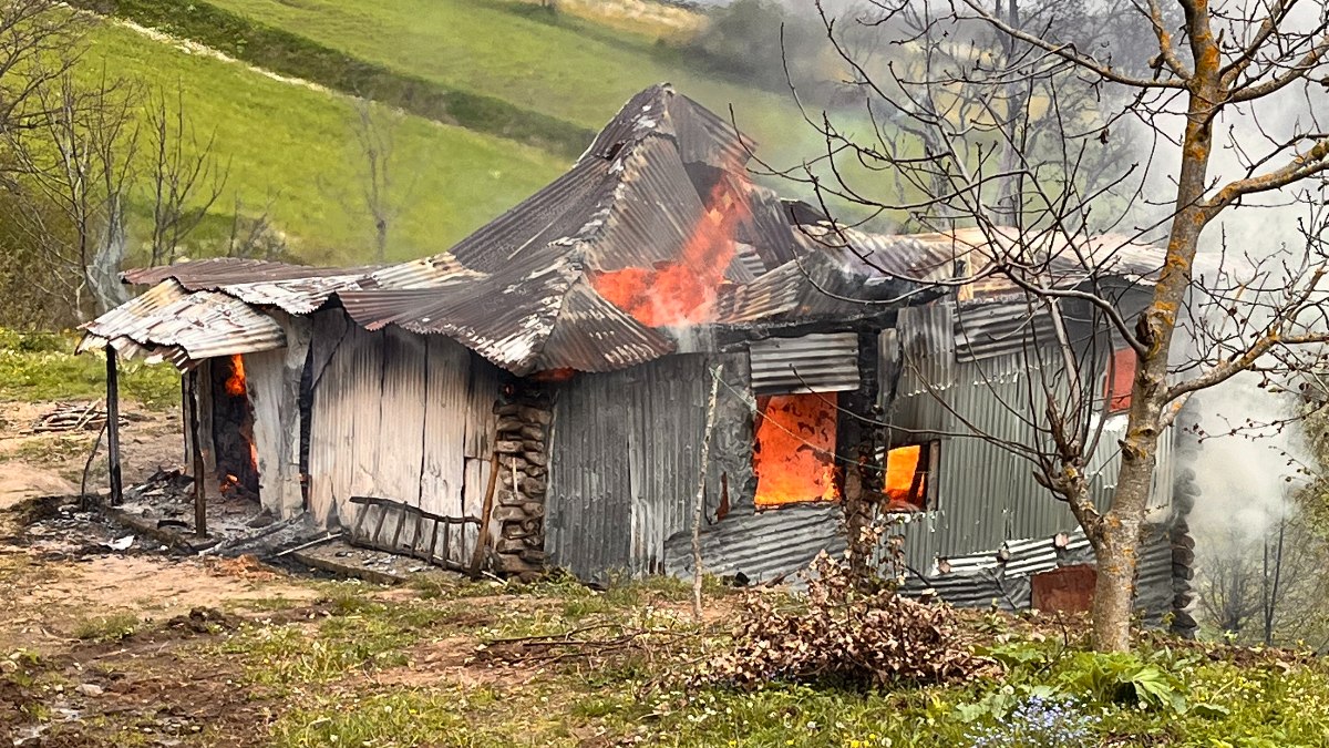 Ordu'da korkutan ev yangını