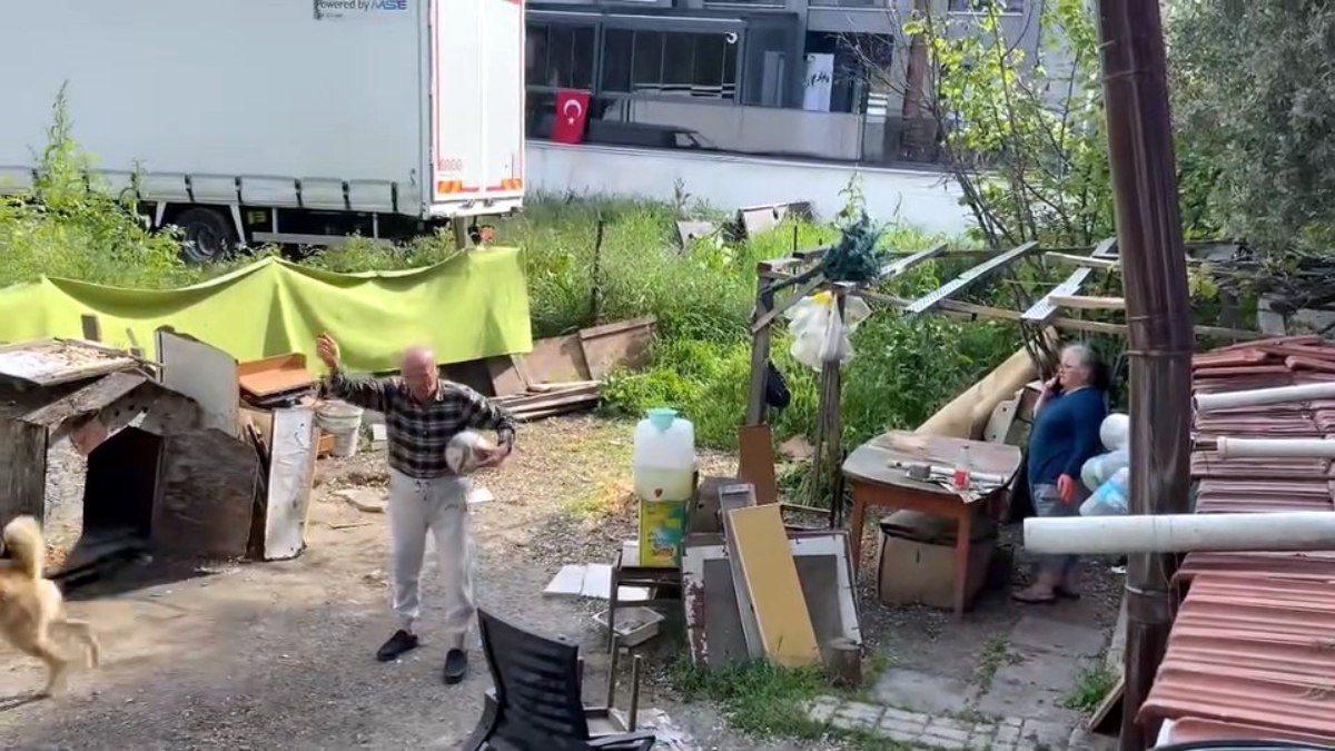 İstanbul'da bahçeye kaçan toplarını patlattığı çocuklara küfretti