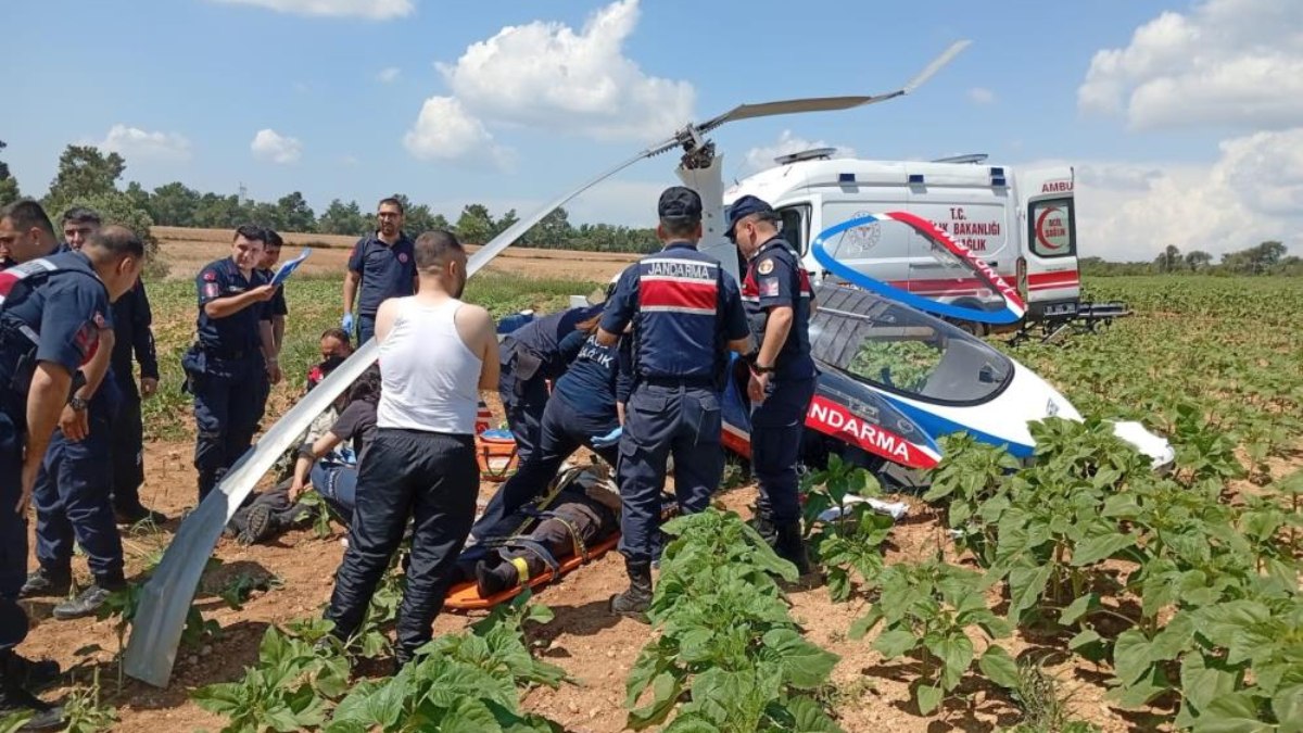 Adana'da jandarmaya ait cayrokopter düştü: 2 yaralı