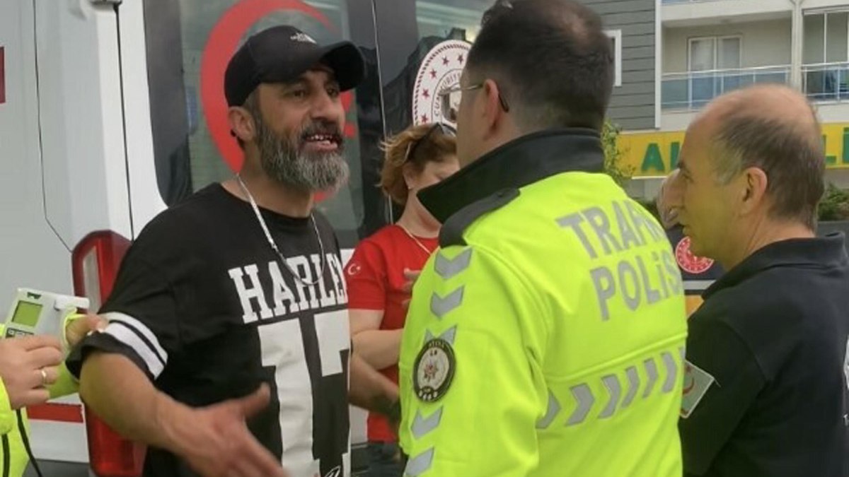 Aydın'da kaza yapan alkollü motosiklet sürücüsü sağlık personellerine hakaretler savurdu