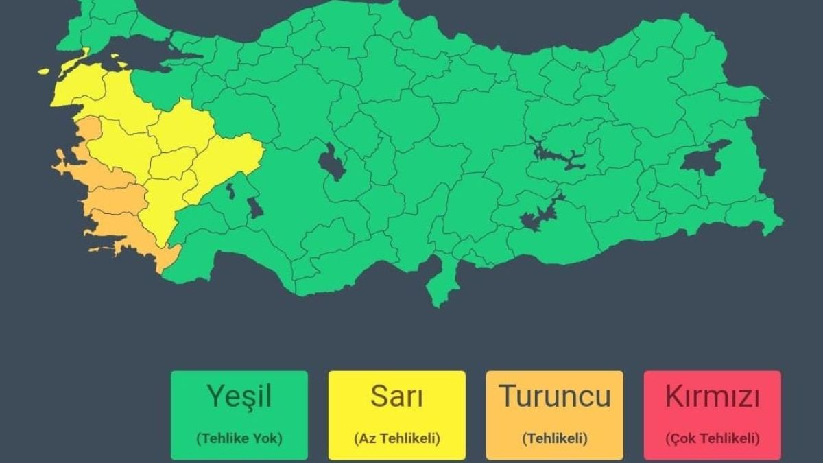 3 ilde 'turuncu', 7 ilde 'sarı' kodlu fırtına uyarısı