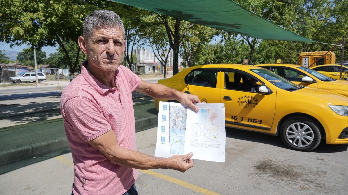 Bursa'da taksicilerin arasındaki 'bekleme yapma' kavgası kameralara yansıdı