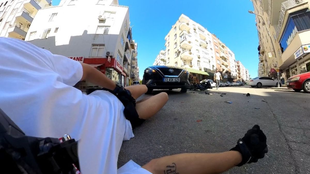 Mersin'de motosiklet sürücüsü ölümden döndü