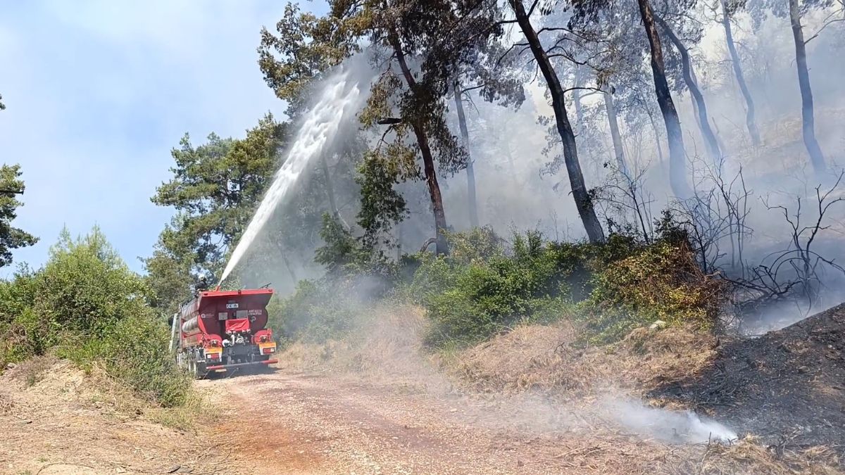 Antalya'da ormanlık alan yangınında 3 hektar alan zarar gördü