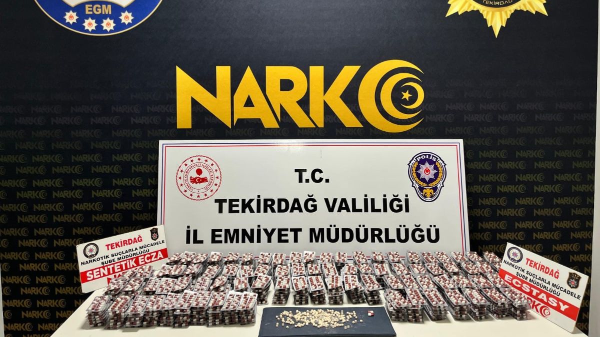 Tekirdağ'da 900 bin TL'lik uyuşturucu operasyonu
