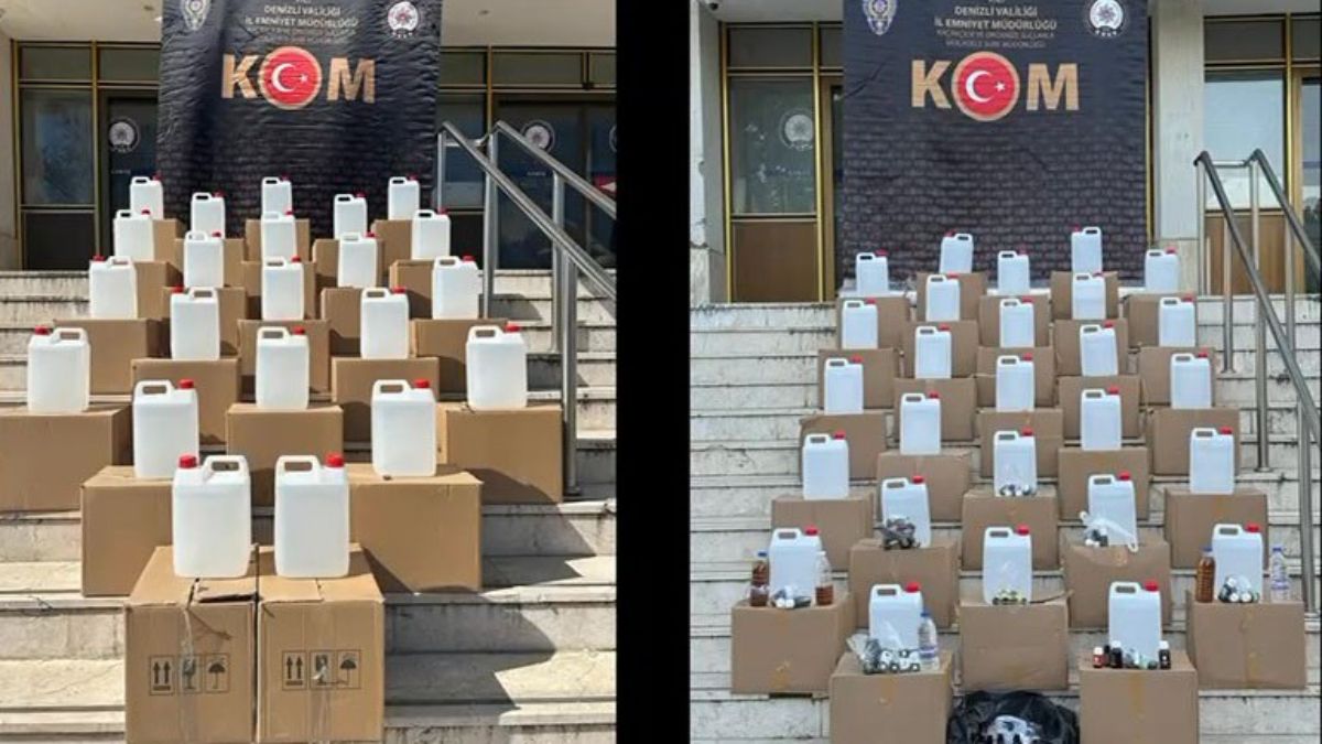 2 ilde düzenlenen operasyonlarda 8,8 ton sahte alkol ele geçirildi
