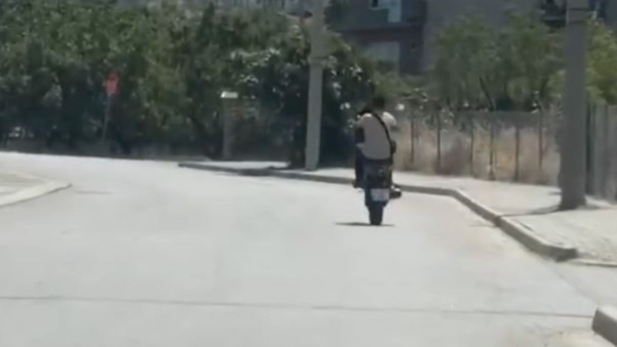 Denizli'de trafikte akrobatik hareketler yapan motosiklet sürücüsüne para cezası
