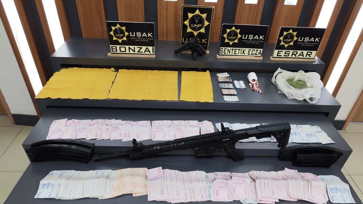 Uşak'ta uyuşturucu operasyonu düzenlendi