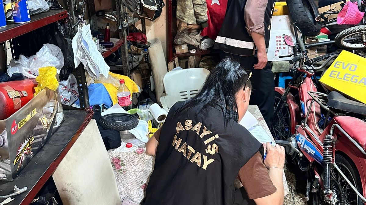 Hatay'da motosiklet tamircileri denetlendi