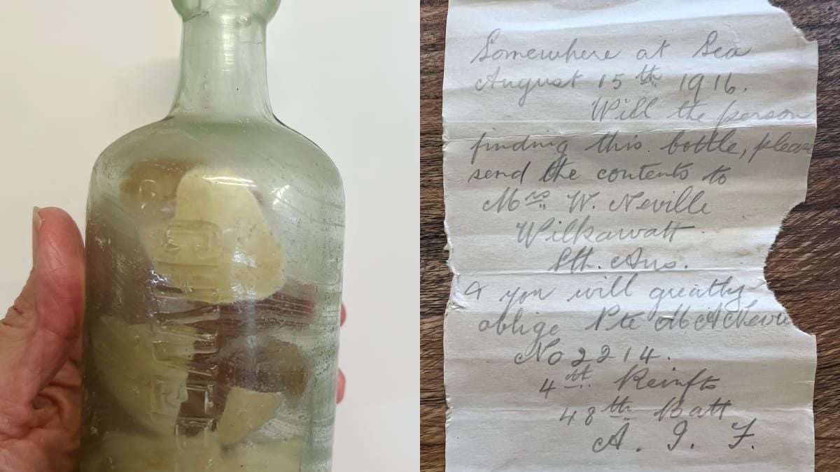 Avustralya'da savaş mektupları, 109 yıl sonra plajda ortaya çıktı