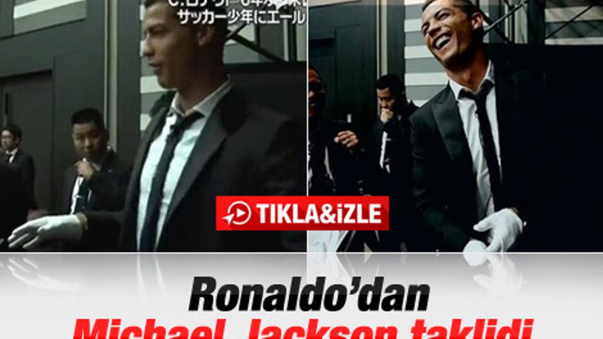 Ronaldo'dan Michael Jackson taklidi - İZLE