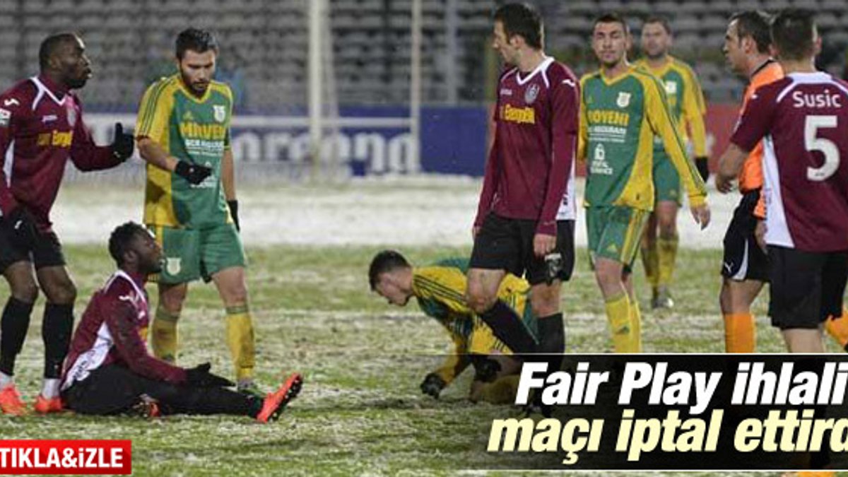 Romanya'da kupa maçına fair play iptali - İZLE